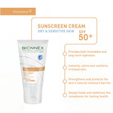CRÈME SOLAIRE 50+ POUR PEAUX SÈCHES ET SENSIBLES