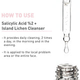 ACIDE SALICYLIQUE 2% + ISLAND LICHEN NETTOYANT